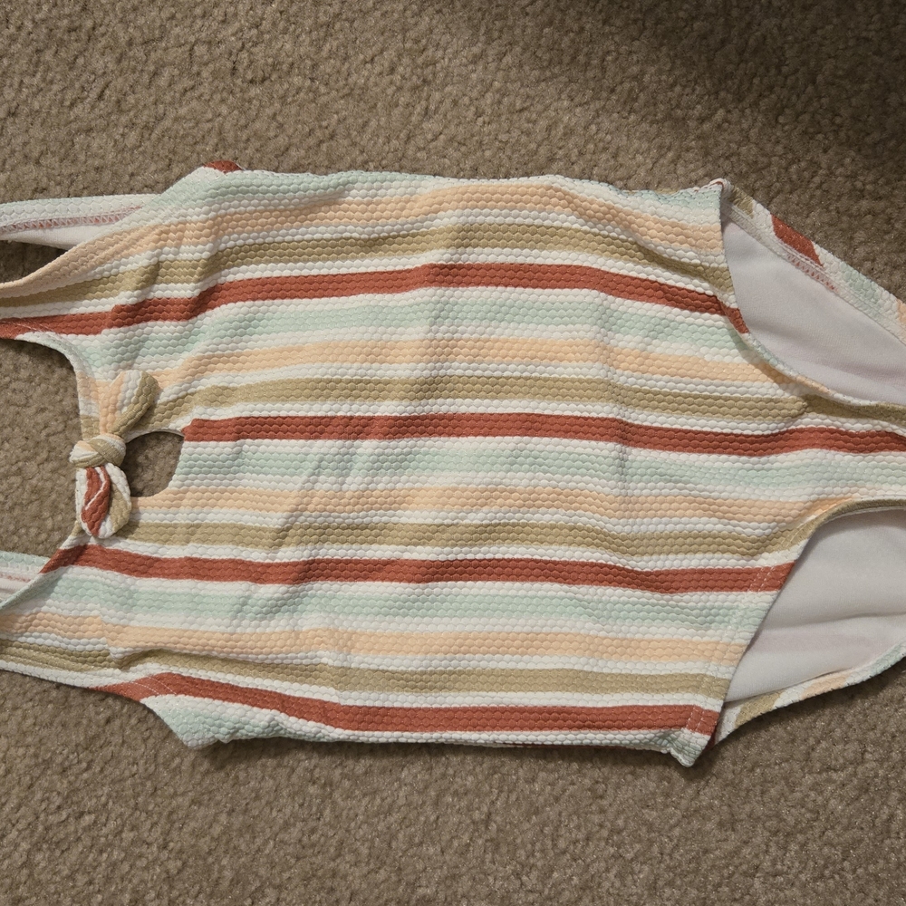 Seed Heritage Striped Kids One Piece Swimsuit Size 2